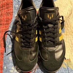 Adidas Messi Samba Black Sneakers with Yellow Accents
